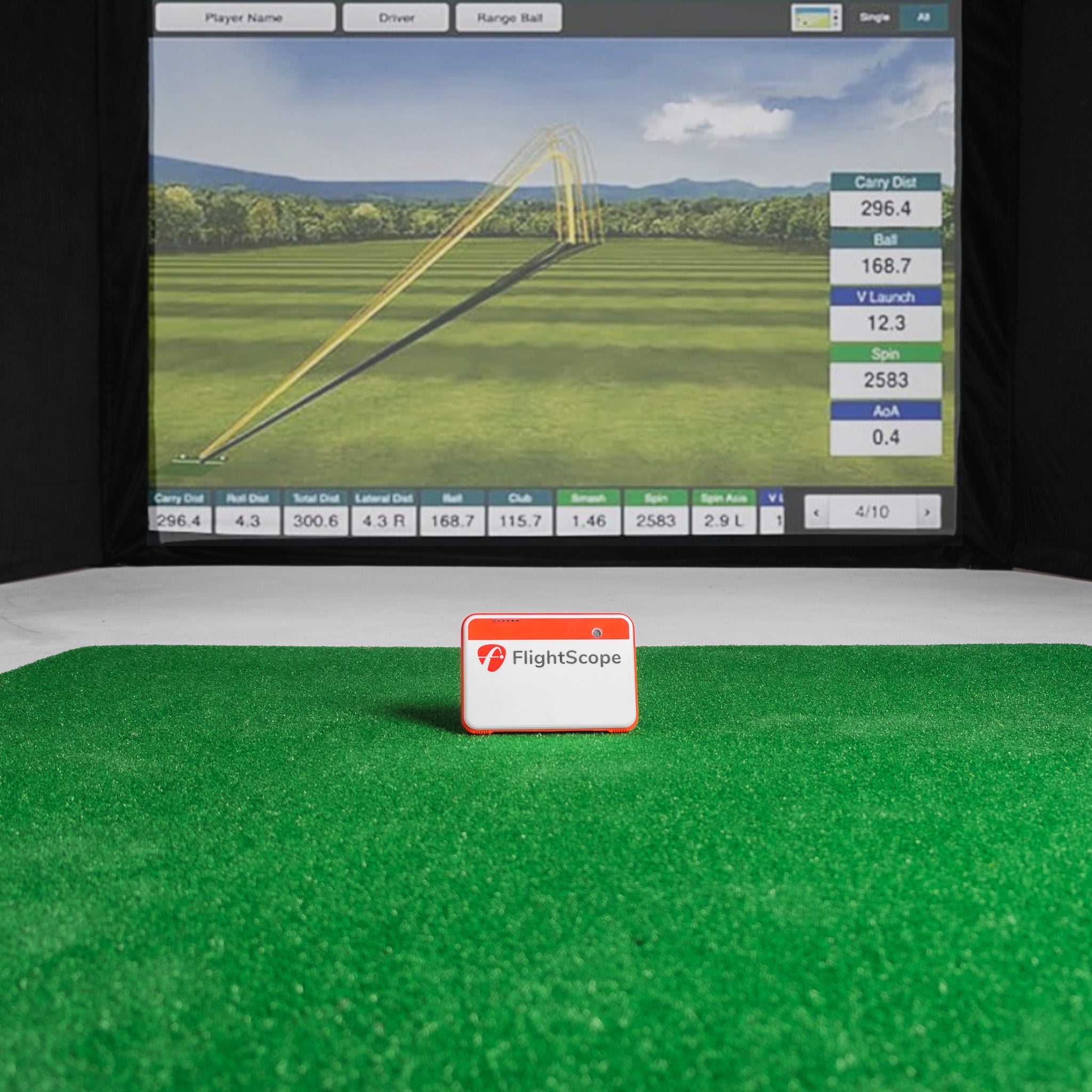 Flightscope Simulator Dimensions FlightScope Mevo + 2024 Edition SimBox Home Golf Simulator Full Packag